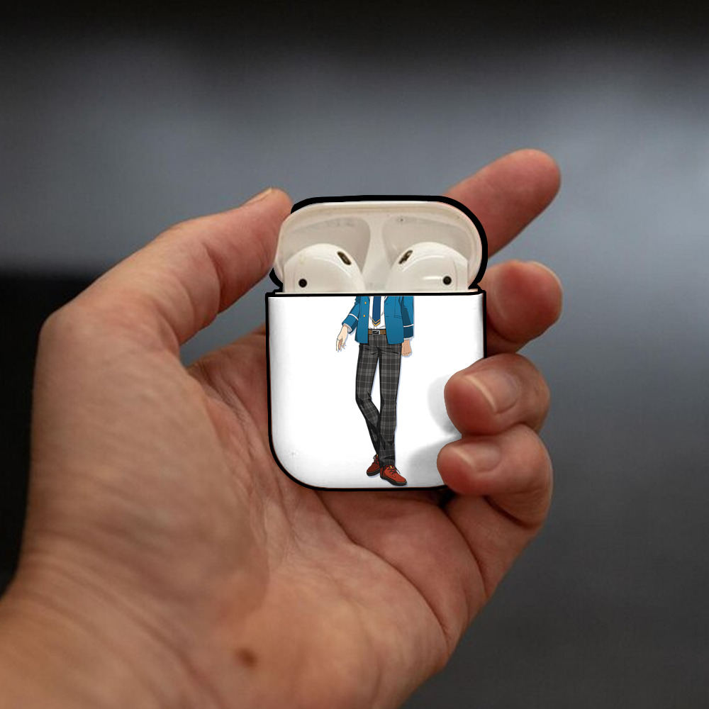 あんさんぶるスターズ! Ensemble Stars AirPods 第2世代保護ケース ハードシェル ブラック 耐衝撃・防指紋・カラビナ付き