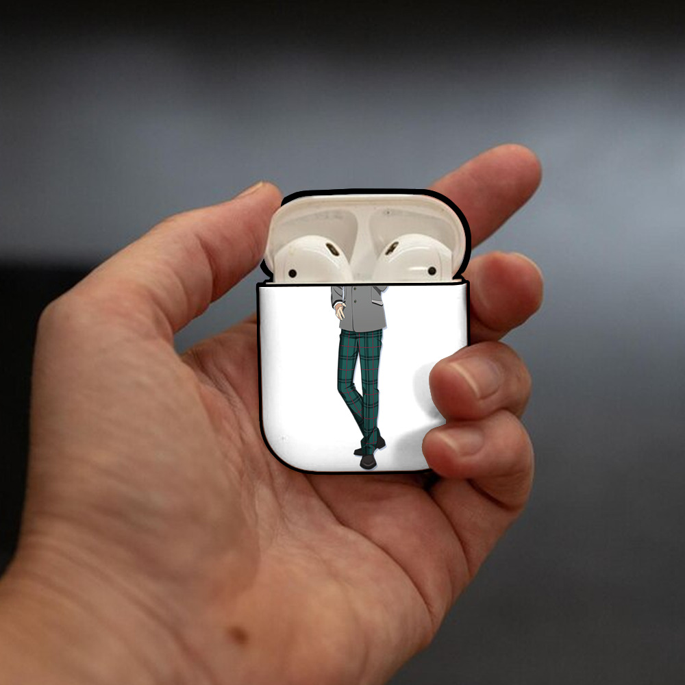 あんさんぶるスターズ! Ensemble Stars AirPods 第2世代保護ケース ハードシェル ブラック 耐衝撃・防指紋・カラビナ付き