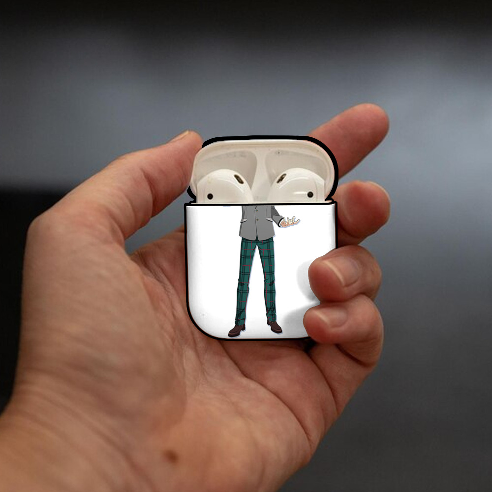 あんさんぶるスターズ! Ensemble Stars AirPods 第2世代保護ケース ハードシェル ブラック 耐衝撃・防指紋・カラビナ付き