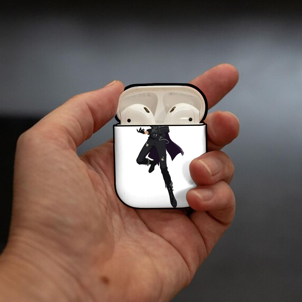 あんさんぶるスターズ! Ensemble Stars AirPods 第2世代保護ケース ハードシェル ブラック 耐衝撃・防指紋・カラビナ付き