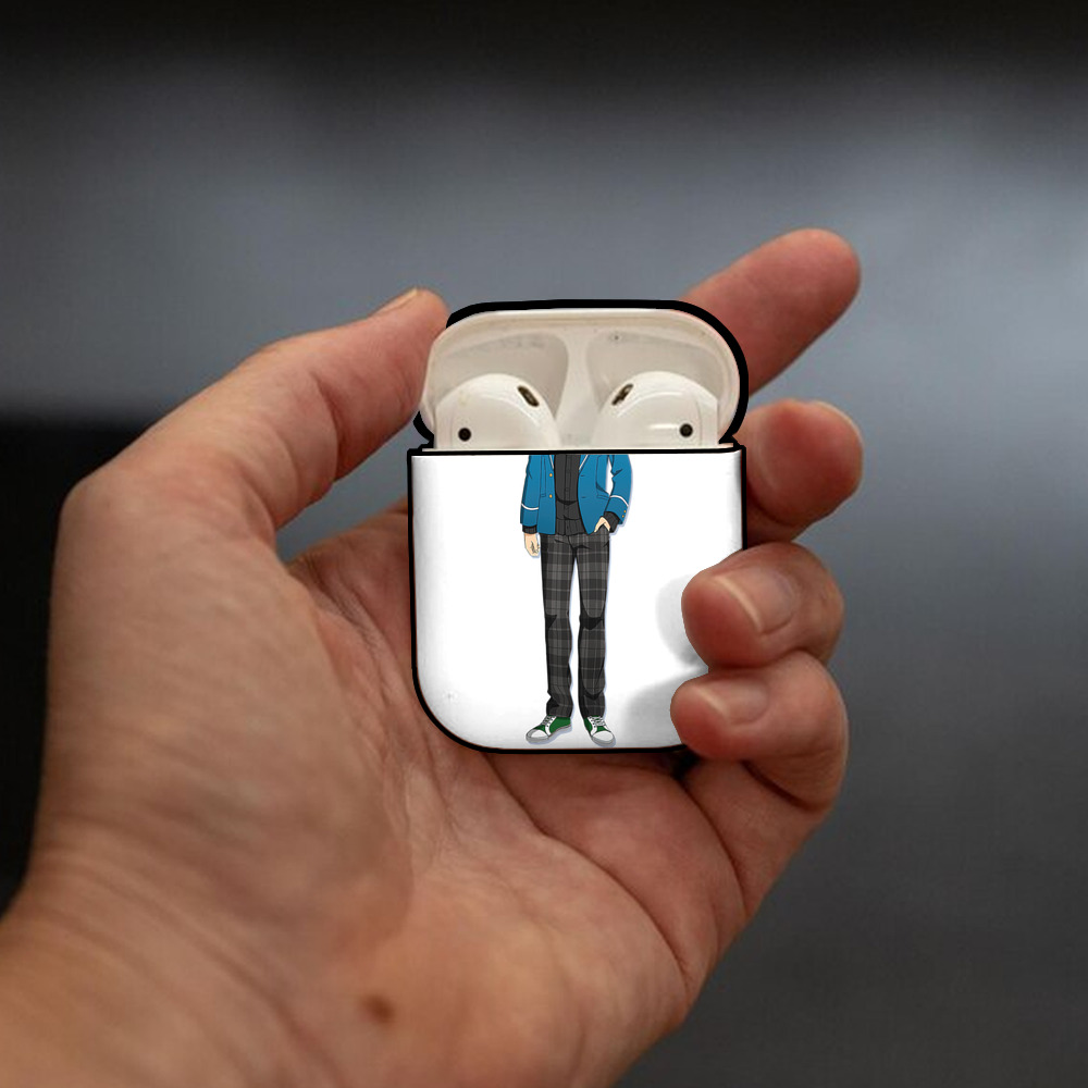 あんさんぶるスターズ! Ensemble Stars AirPods 第2世代保護ケース ハードシェル ブラック 耐衝撃・防指紋・カラビナ付き