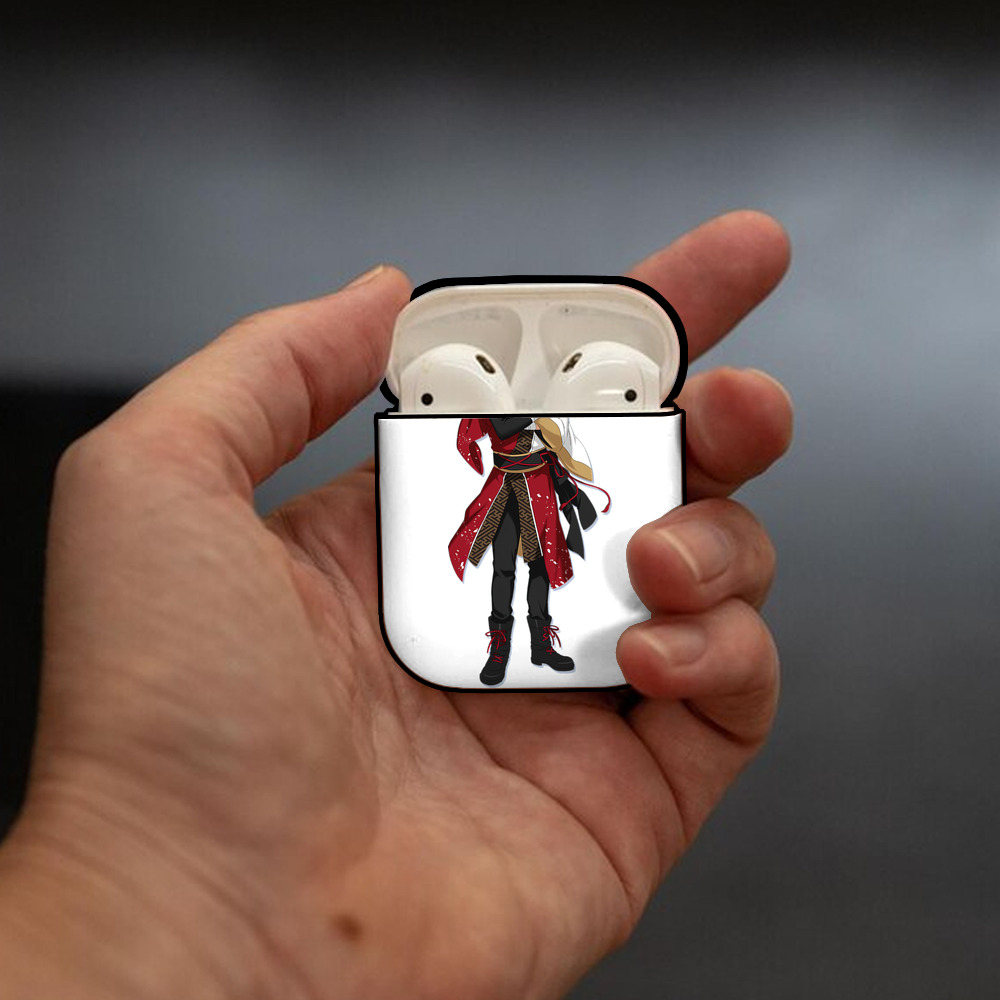 あんさんぶるスターズ! Ensemble Stars AirPods 第2世代保護ケース ハードシェル ブラック 耐衝撃・防指紋・カラビナ付き