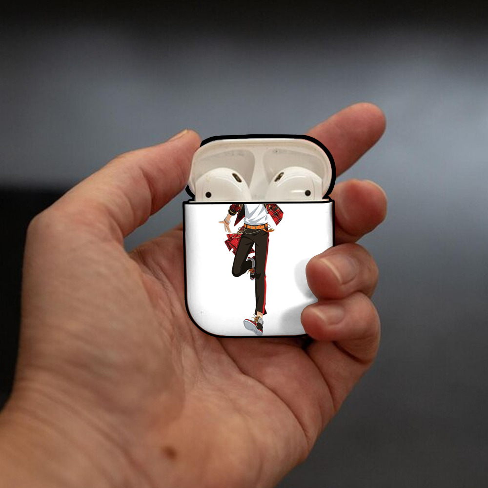 あんさんぶるスターズ! Ensemble Stars AirPods 第2世代保護ケース ハードシェル ブラック 耐衝撃・防指紋・カラビナ付き