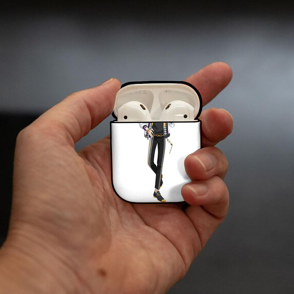 あんさんぶるスターズ! Ensemble Stars AirPods 第2世代保護ケース ハードシェル ブラック 耐衝撃・防指紋・カラビナ付き