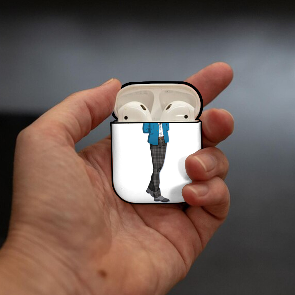 あんさんぶるスターズ! Ensemble Stars AirPods 第2世代保護ケース ハードシェル ブラック 耐衝撃・防指紋・カラビナ付き