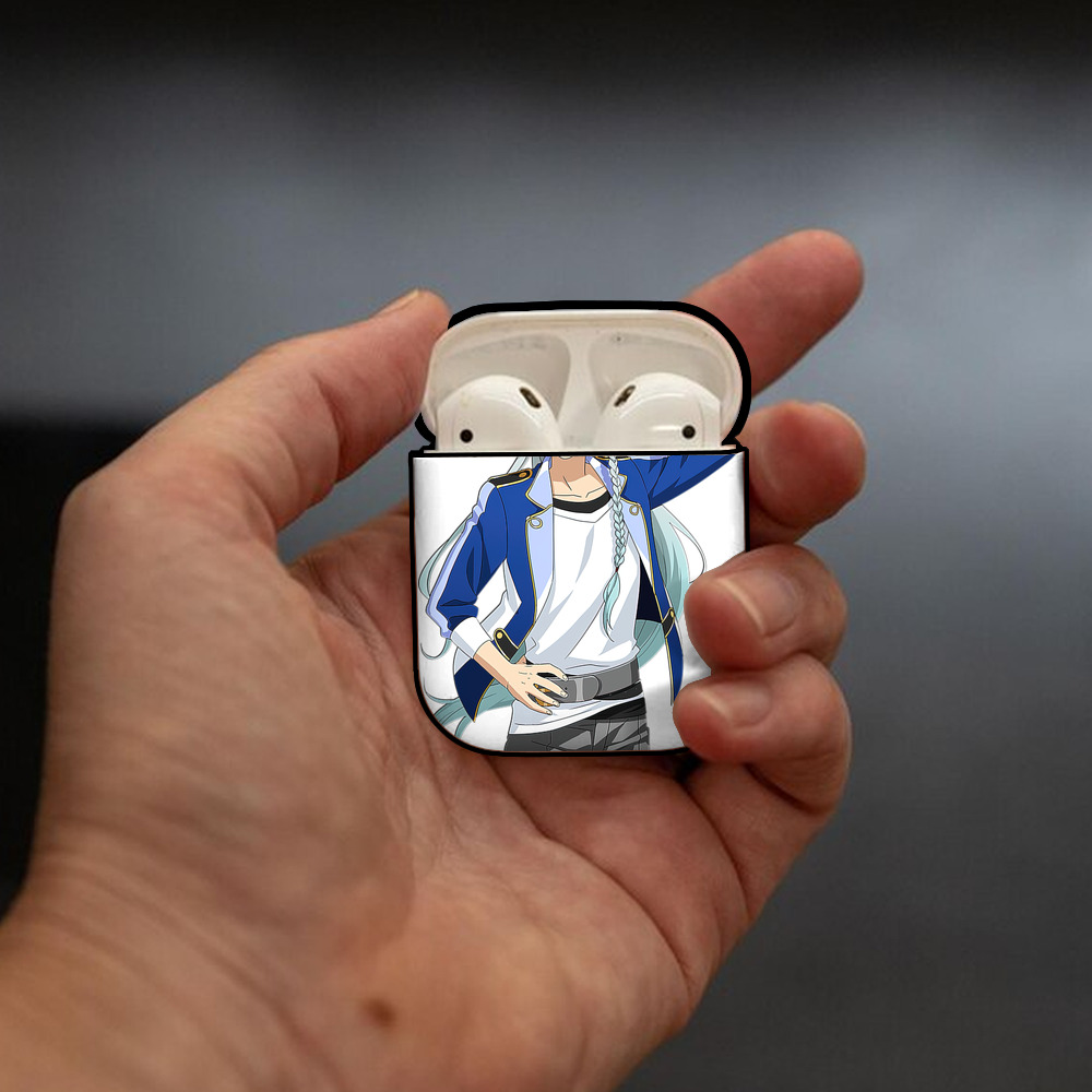 あんさんぶるスターズ! Ensemble Stars AirPods 第2世代保護ケース ハードシェル ブラック 耐衝撃・防指紋・カラビナ付き
