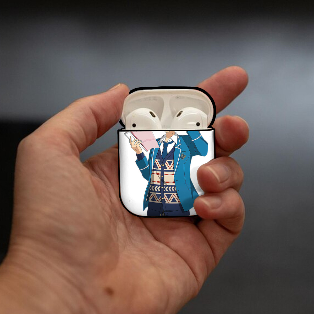 あんさんぶるスターズ! Ensemble Stars AirPods 第2世代保護ケース ハードシェル ブラック 耐衝撃・防指紋・カラビナ付き