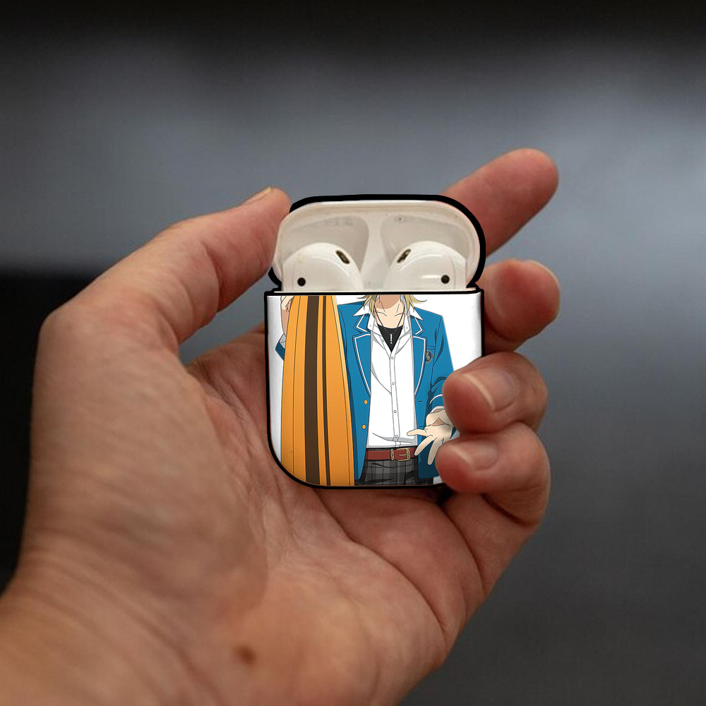 あんさんぶるスターズ! Ensemble Stars AirPods 第2世代保護ケース ハードシェル ブラック 耐衝撃・防指紋・カラビナ付き