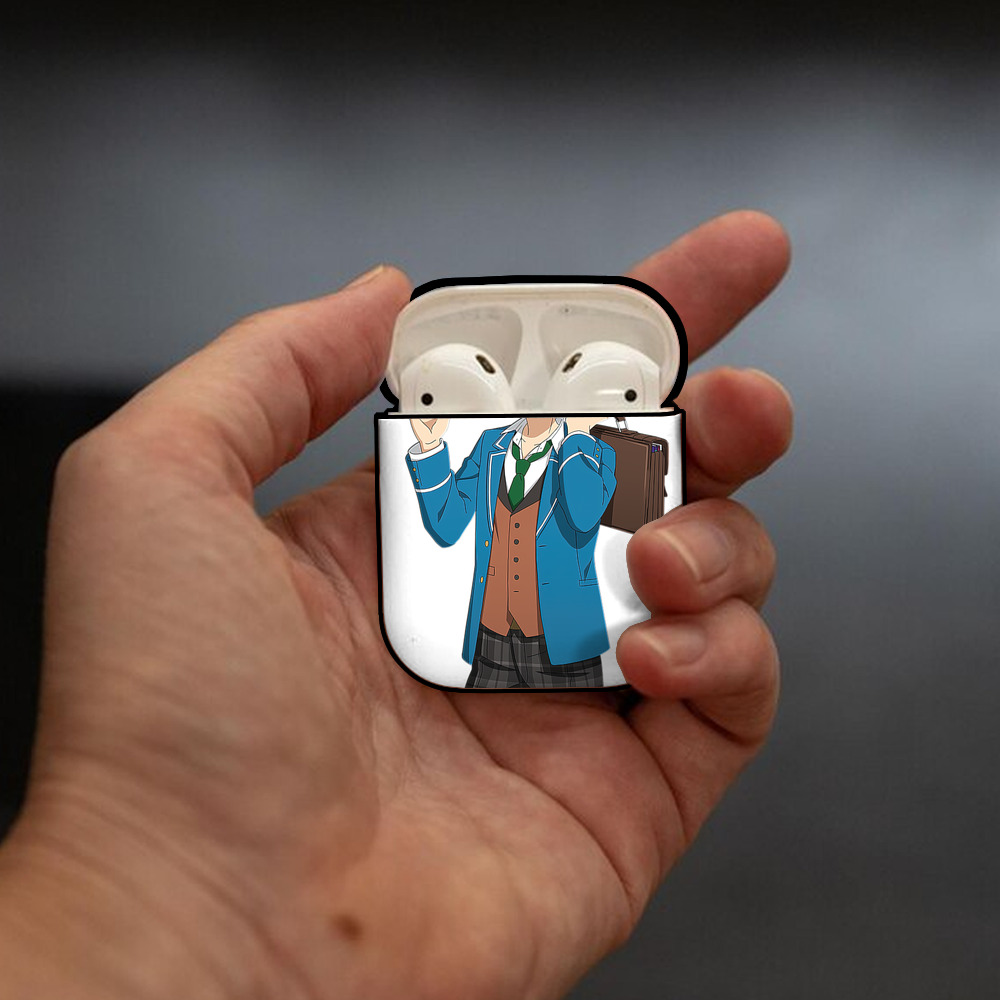 あんさんぶるスターズ! Ensemble Stars AirPods 第2世代保護ケース ハードシェル ブラック 耐衝撃・防指紋・カラビナ付き