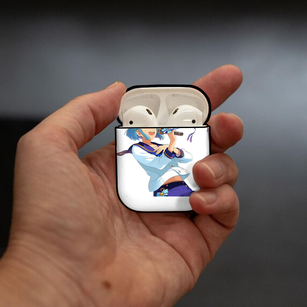 あんさんぶるスターズ! Ensemble Stars AirPods 第2世代保護ケース ハードシェル ブラック 耐衝撃・防指紋・カラビナ付き