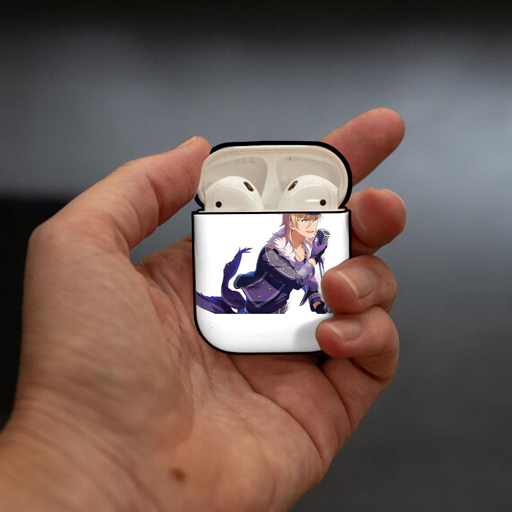 あんさんぶるスターズ! Ensemble Stars AirPods 第2世代保護ケース ハードシェル ブラック 耐衝撃・防指紋・カラビナ付き