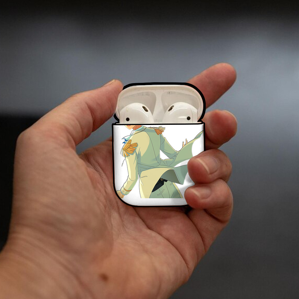 あんさんぶるスターズ! Ensemble Stars AirPods 第2世代保護ケース ハードシェル ブラック 耐衝撃・防指紋・カラビナ付き