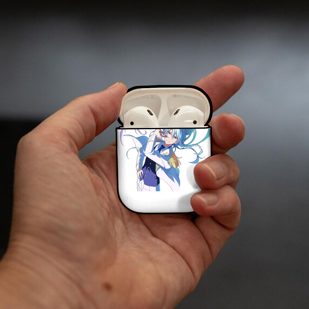 あんさんぶるスターズ! Ensemble Stars AirPods 第2世代保護ケース ハードシェル ブラック 耐衝撃・防指紋・カラビナ付き