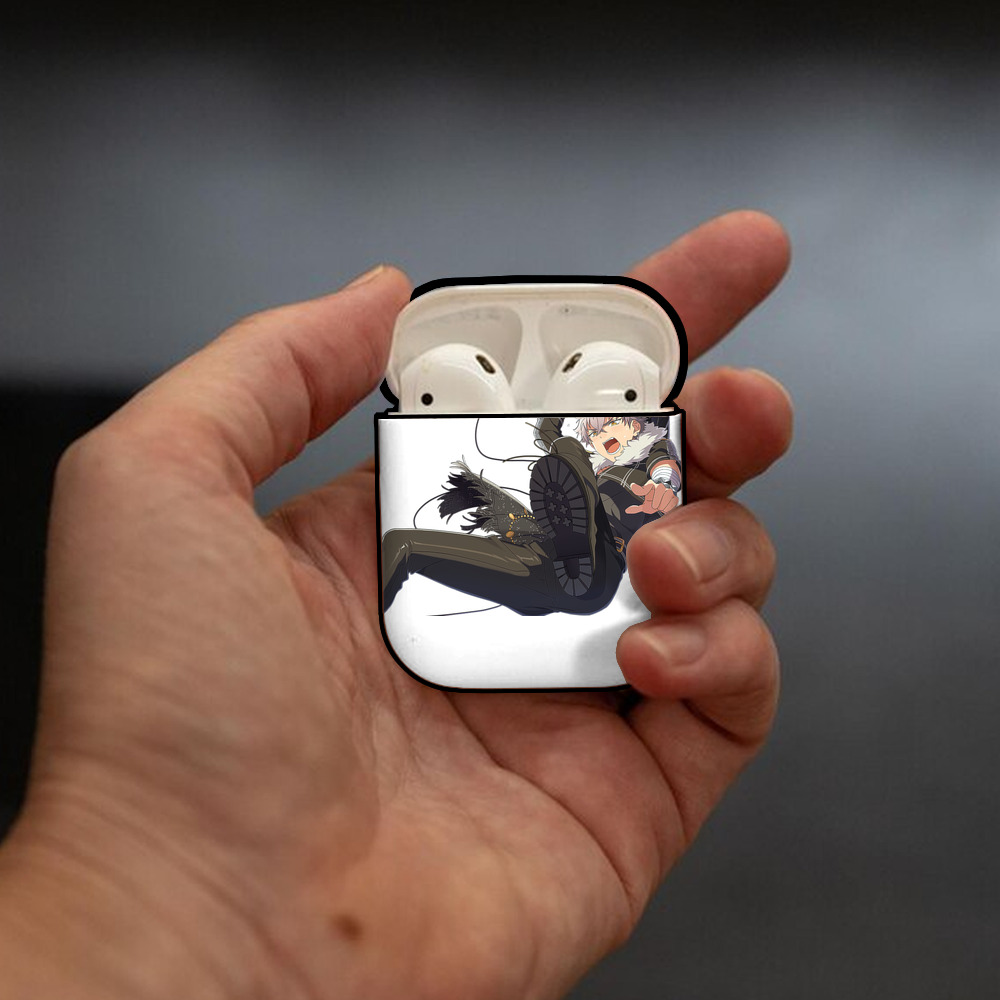 あんさんぶるスターズ! Ensemble Stars AirPods 第2世代保護ケース ハードシェル ブラック 耐衝撃・防指紋・カラビナ付き