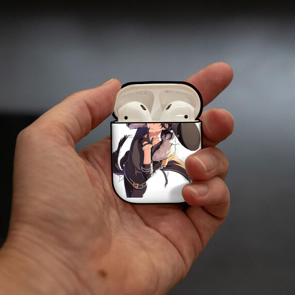 あんさんぶるスターズ! Ensemble Stars AirPods 第2世代保護ケース ハードシェル ブラック 耐衝撃・防指紋・カラビナ付き