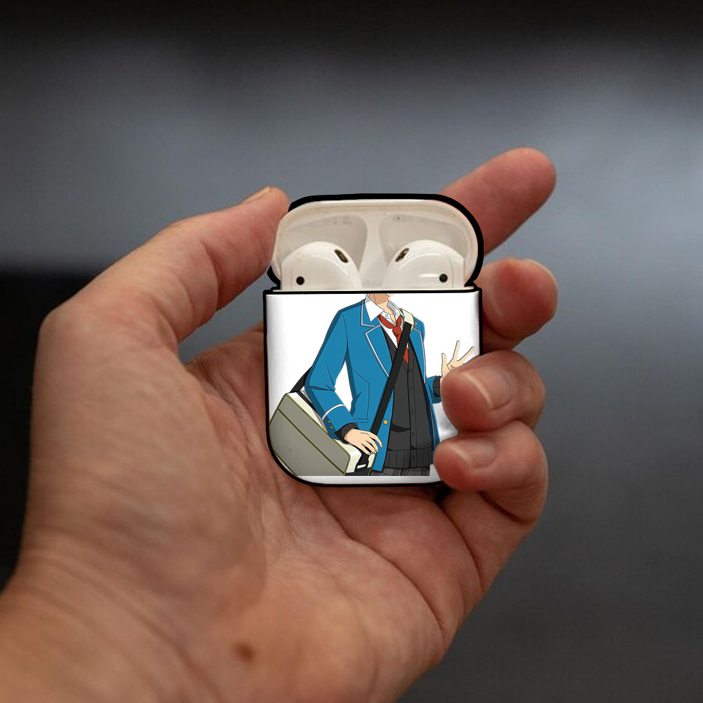 あんさんぶるスターズ! Ensemble Stars AirPods 第2世代保護ケース ハードシェル ブラック 耐衝撃・防指紋・カラビナ付き
