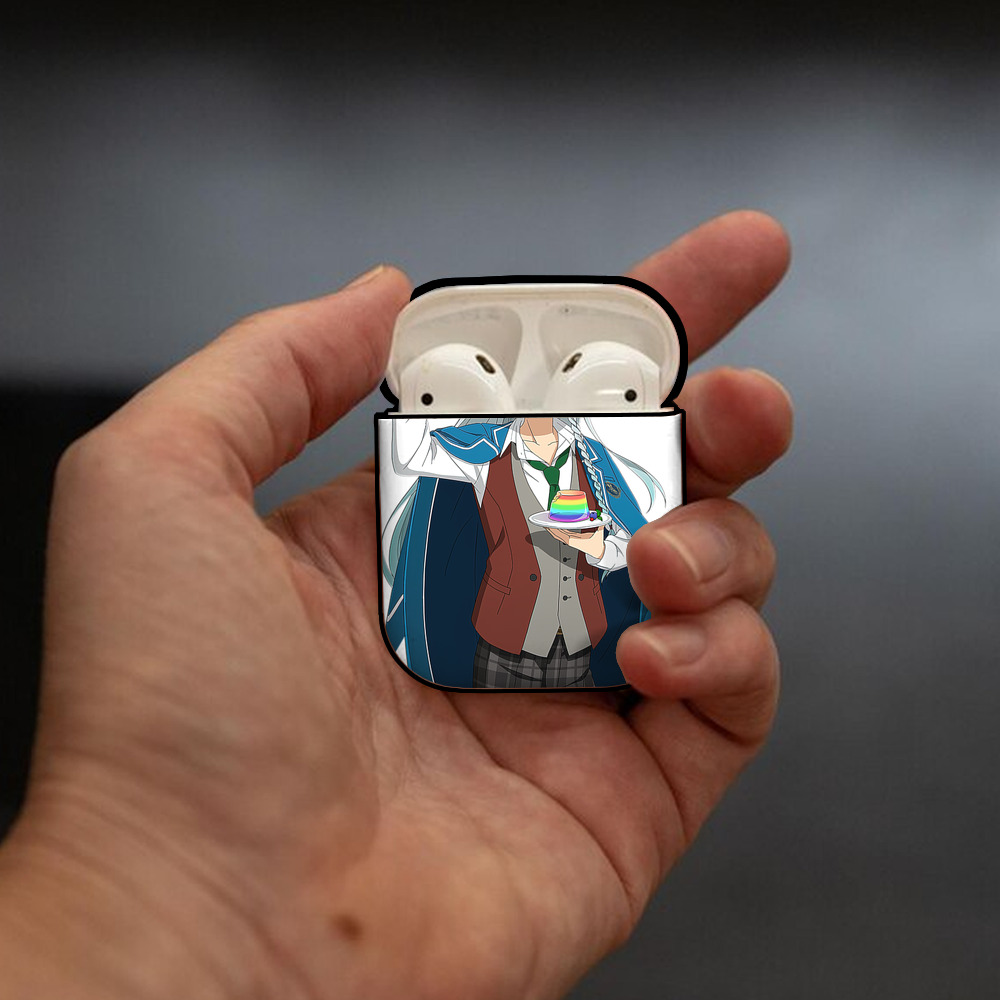 あんさんぶるスターズ! Ensemble Stars AirPods 第2世代保護ケース ハードシェル ブラック 耐衝撃・防指紋・カラビナ付き