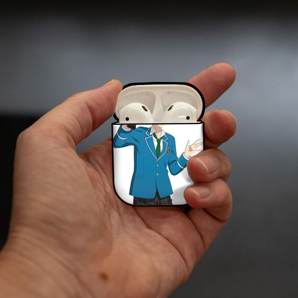 あんさんぶるスターズ! Ensemble Stars AirPods 第2世代保護ケース ハードシェル ブラック 耐衝撃・防指紋・カラビナ付き