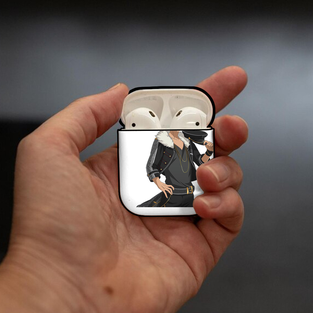 あんさんぶるスターズ! Ensemble Stars AirPods 第2世代保護ケース ハードシェル ブラック 耐衝撃・防指紋・カラビナ付き