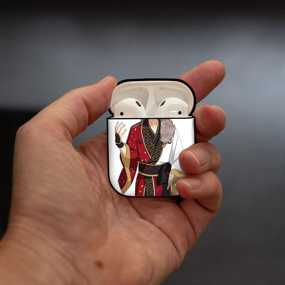 あんさんぶるスターズ! Ensemble Stars AirPods 第2世代保護ケース ハードシェル ブラック 耐衝撃・防指紋・カラビナ付き