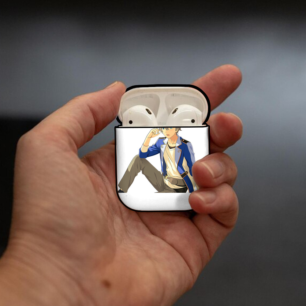あんさんぶるスターズ! Ensemble Stars AirPods 第2世代保護ケース ハードシェル ブラック 耐衝撃・防指紋・カラビナ付き