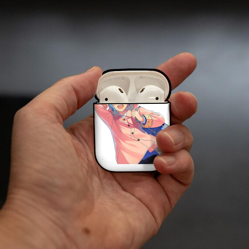 あんさんぶるスターズ! Ensemble Stars AirPods 第2世代保護ケース ハードシェル ブラック 耐衝撃・防指紋・カラビナ付き