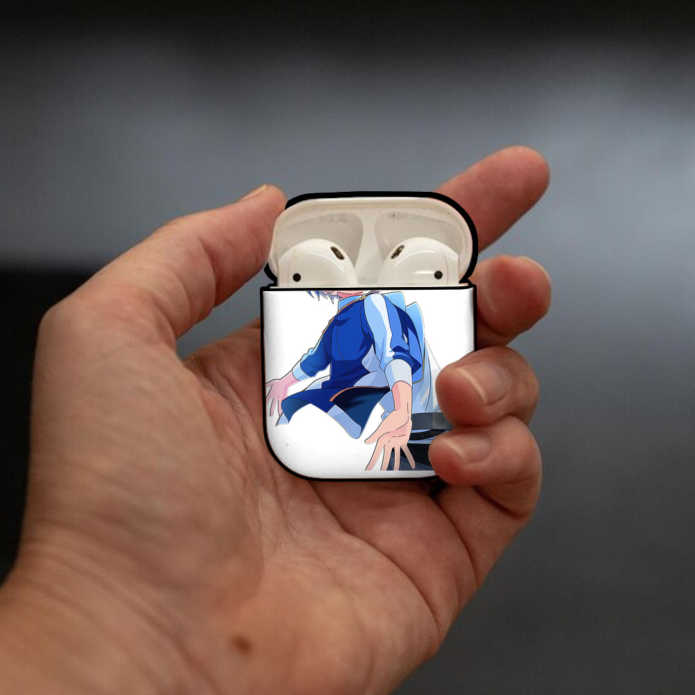 あんさんぶるスターズ! Ensemble Stars AirPods 第2世代保護ケース ハードシェル ブラック 耐衝撃・防指紋・カラビナ付き