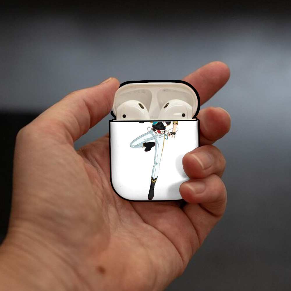 あんさんぶるスターズ! Ensemble Stars AirPods 第2世代保護ケース ハードシェル ブラック 耐衝撃・防指紋・カラビナ付き