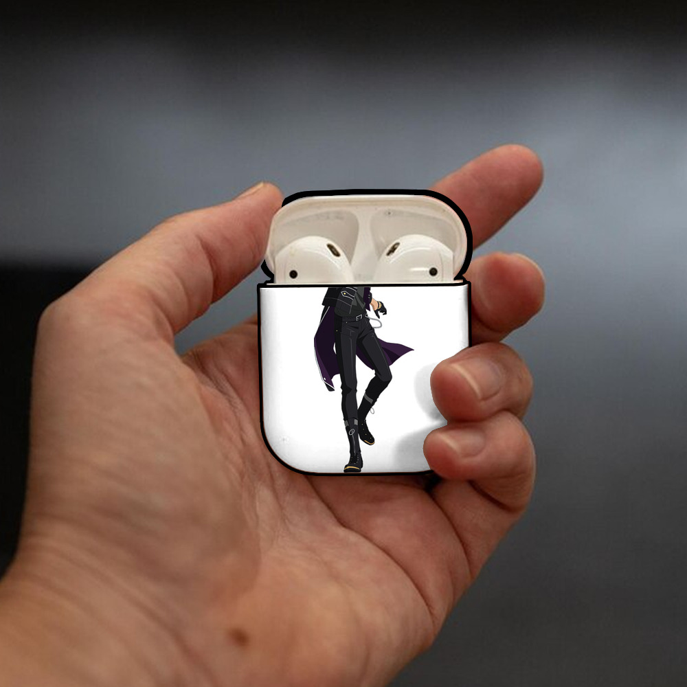 あんさんぶるスターズ! Ensemble Stars AirPods 第2世代保護ケース ハードシェル ブラック 耐衝撃・防指紋・カラビナ付き