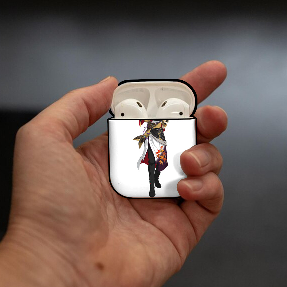 あんさんぶるスターズ! Ensemble Stars AirPods 第2世代保護ケース ハードシェル ブラック 耐衝撃・防指紋・カラビナ付き