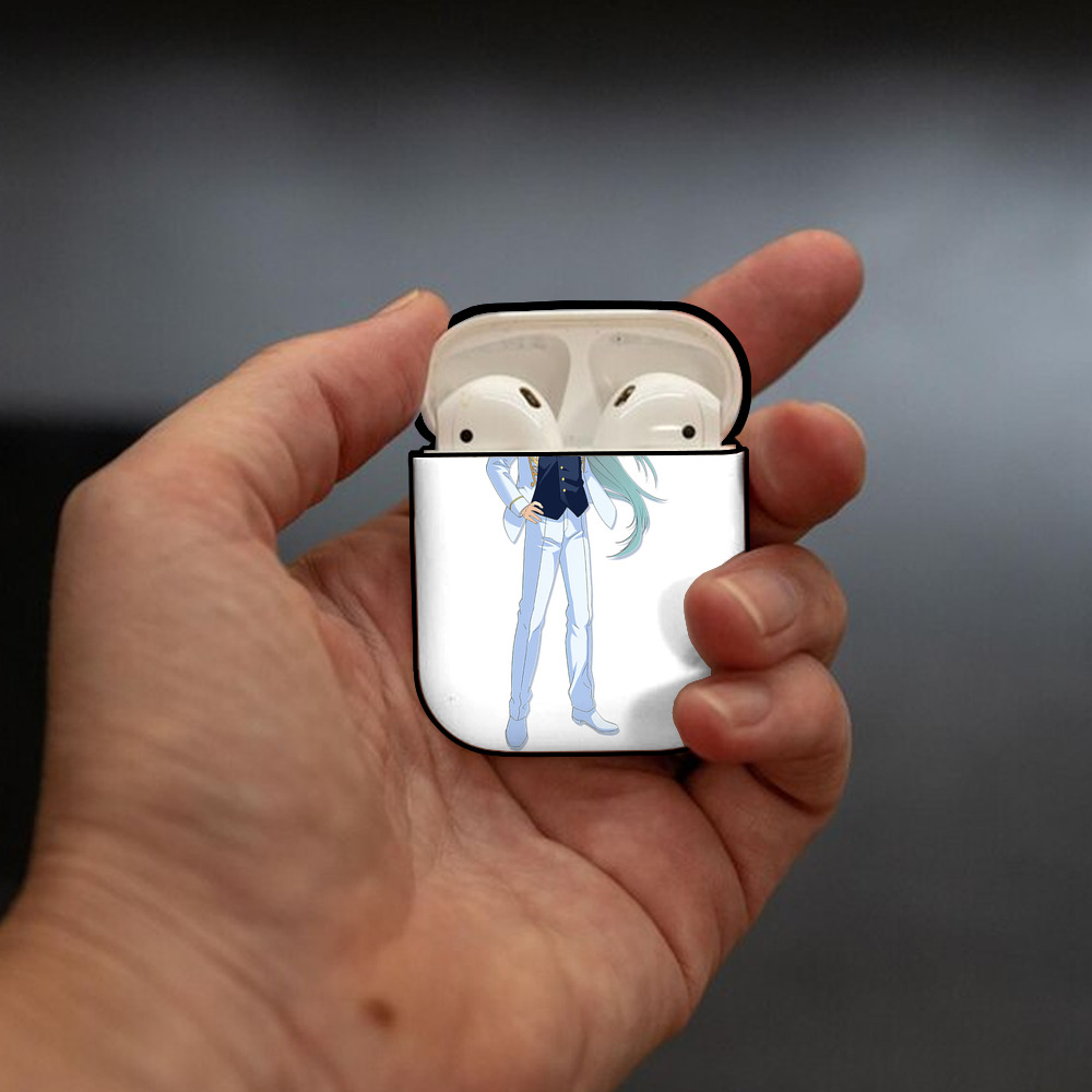 あんさんぶるスターズ! Ensemble Stars AirPods 第2世代保護ケース ハードシェル ブラック 耐衝撃・防指紋・カラビナ付き