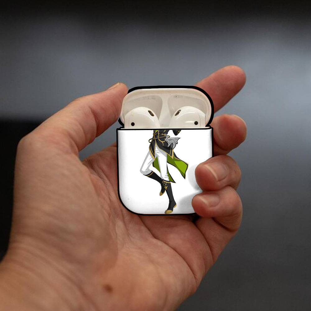 あんさんぶるスターズ! Ensemble Stars AirPods 第2世代保護ケース ハードシェル ブラック 耐衝撃・防指紋・カラビナ付き