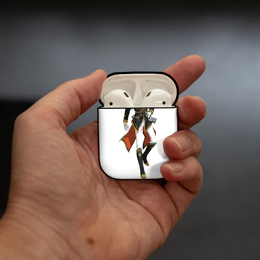 あんさんぶるスターズ! Ensemble Stars AirPods 第2世代保護ケース ハードシェル ブラック 耐衝撃・防指紋・カラビナ付き