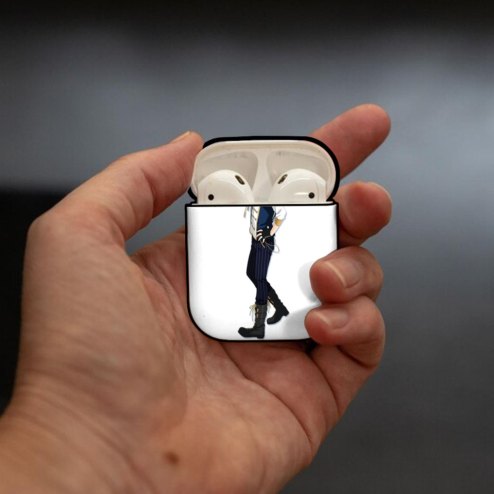 あんさんぶるスターズ! Ensemble Stars AirPods 第2世代保護ケース ハードシェル ブラック 耐衝撃・防指紋・カラビナ付き