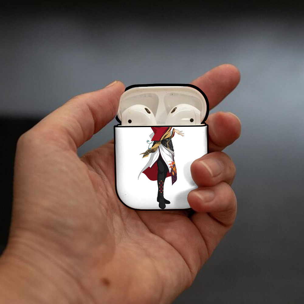 あんさんぶるスターズ! Ensemble Stars AirPods 第2世代保護ケース ハードシェル ブラック 耐衝撃・防指紋・カラビナ付き