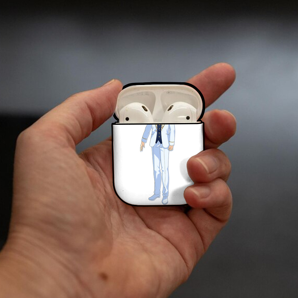あんさんぶるスターズ! Ensemble Stars AirPods 第2世代保護ケース ハードシェル ブラック 耐衝撃・防指紋・カラビナ付き