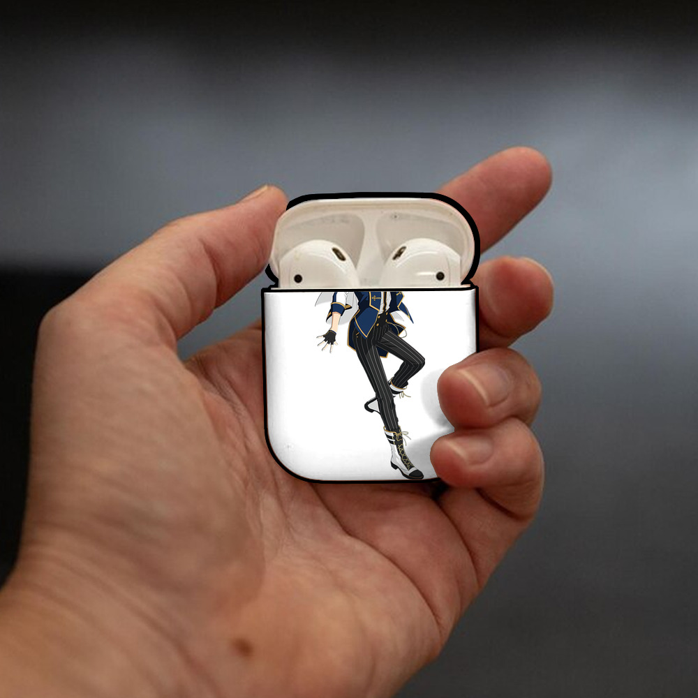 あんさんぶるスターズ! Ensemble Stars AirPods 第2世代保護ケース ハードシェル ブラック 耐衝撃・防指紋・カラビナ付き