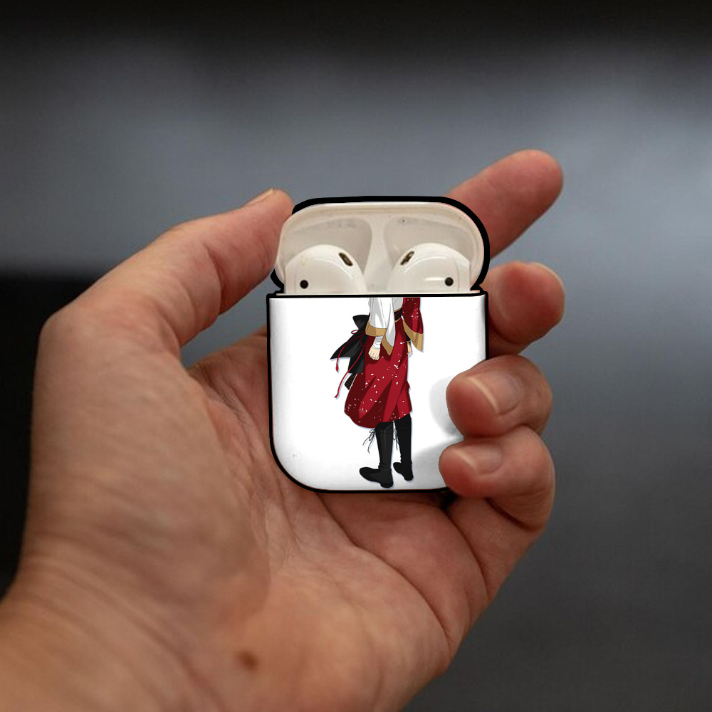 あんさんぶるスターズ! Ensemble Stars AirPods 第2世代保護ケース ハードシェル ブラック 耐衝撃・防指紋・カラビナ付き