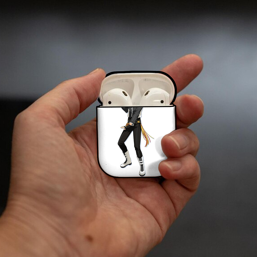 あんさんぶるスターズ! Ensemble Stars AirPods 第2世代保護ケース ハードシェル ブラック 耐衝撃・防指紋・カラビナ付き