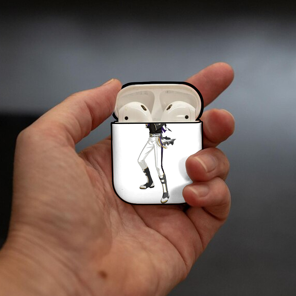 あんさんぶるスターズ! Ensemble Stars AirPods 第2世代保護ケース ハードシェル ブラック 耐衝撃・防指紋・カラビナ付き
