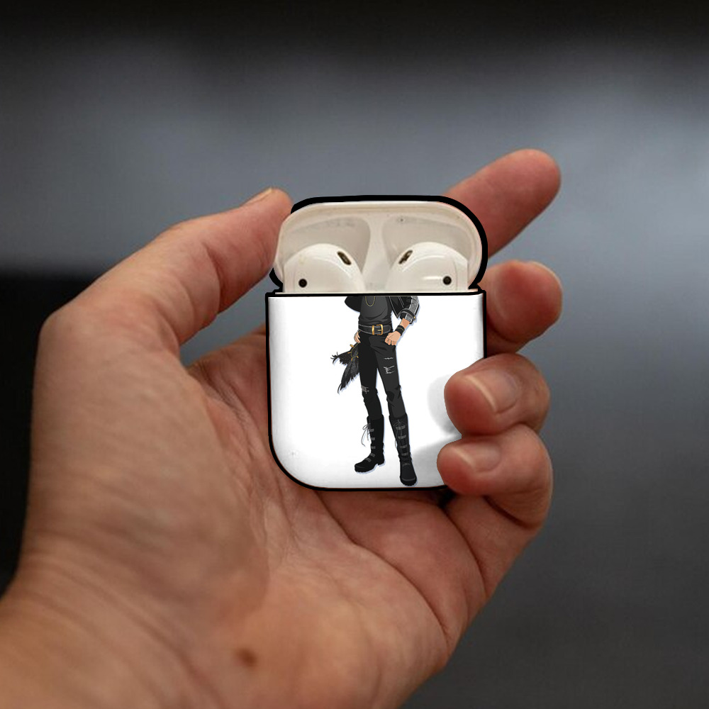 あんさんぶるスターズ! Ensemble Stars AirPods 第2世代保護ケース ハードシェル ブラック 耐衝撃・防指紋・カラビナ付き