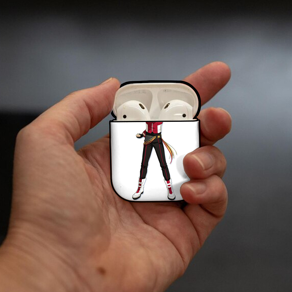 あんさんぶるスターズ! Ensemble Stars AirPods 第2世代保護ケース ハードシェル ブラック 耐衝撃・防指紋・カラビナ付き