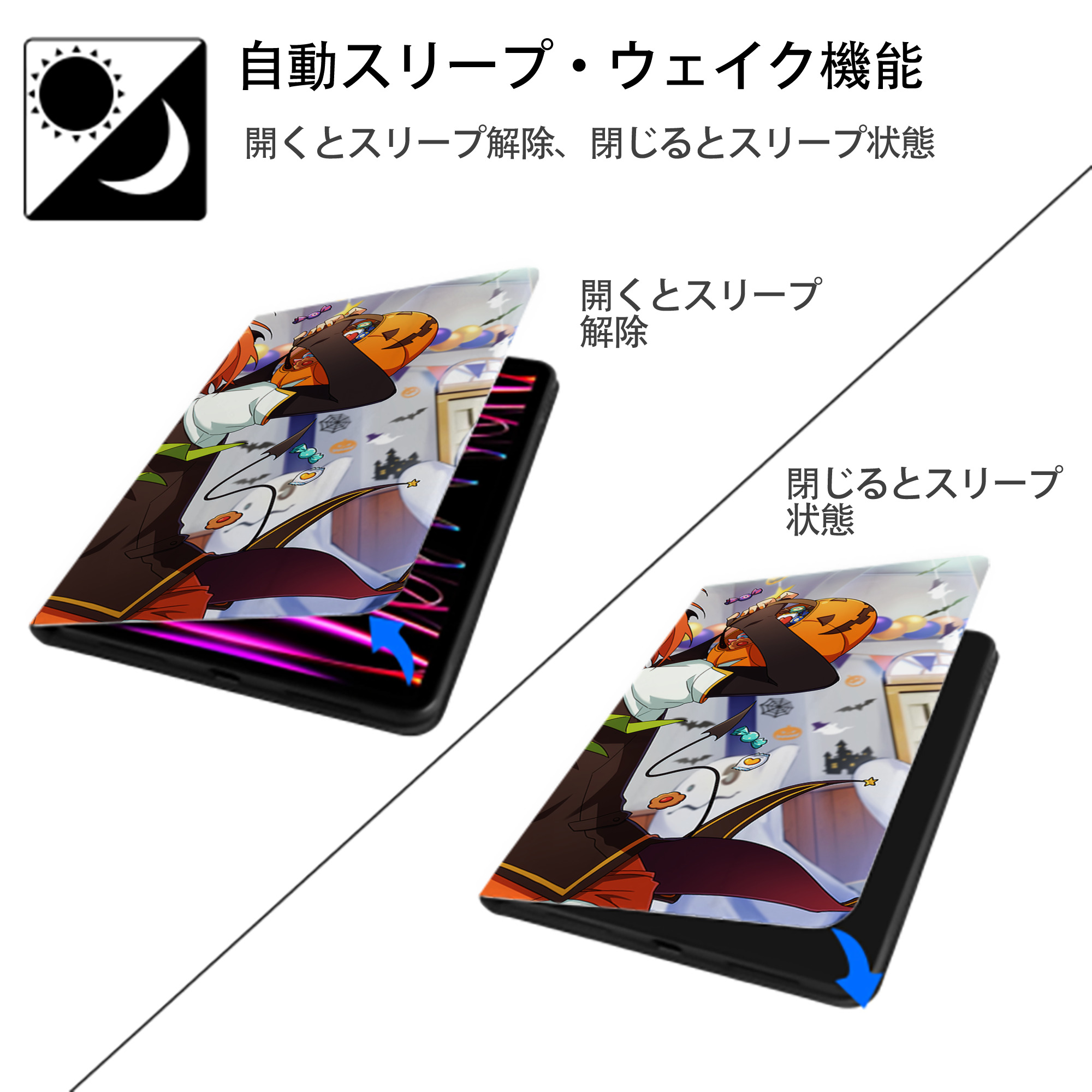 あんさんぶるスターズ! Ensemble Stars IPad ケース ブック型 PUレザー TPU 耐衝撃 軽量 薄型 ペン収納なし 全面保護 IPad 各モデル対応