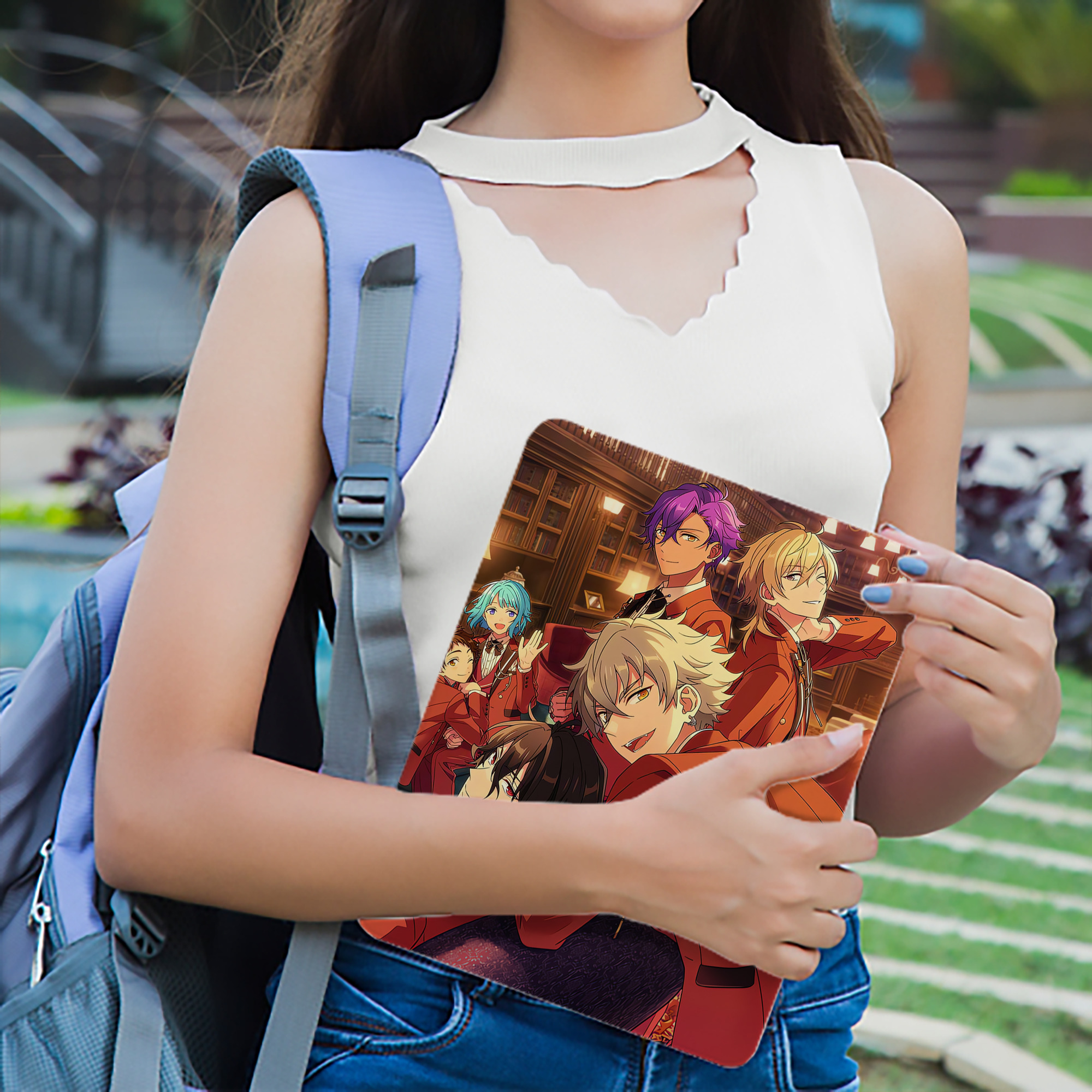 あんさんぶるスターズ! Ensemble Stars IPad ケース ブック型 PUレザー TPU 耐衝撃 軽量 薄型 ペン収納なし 全面保護 IPad 各モデル対応