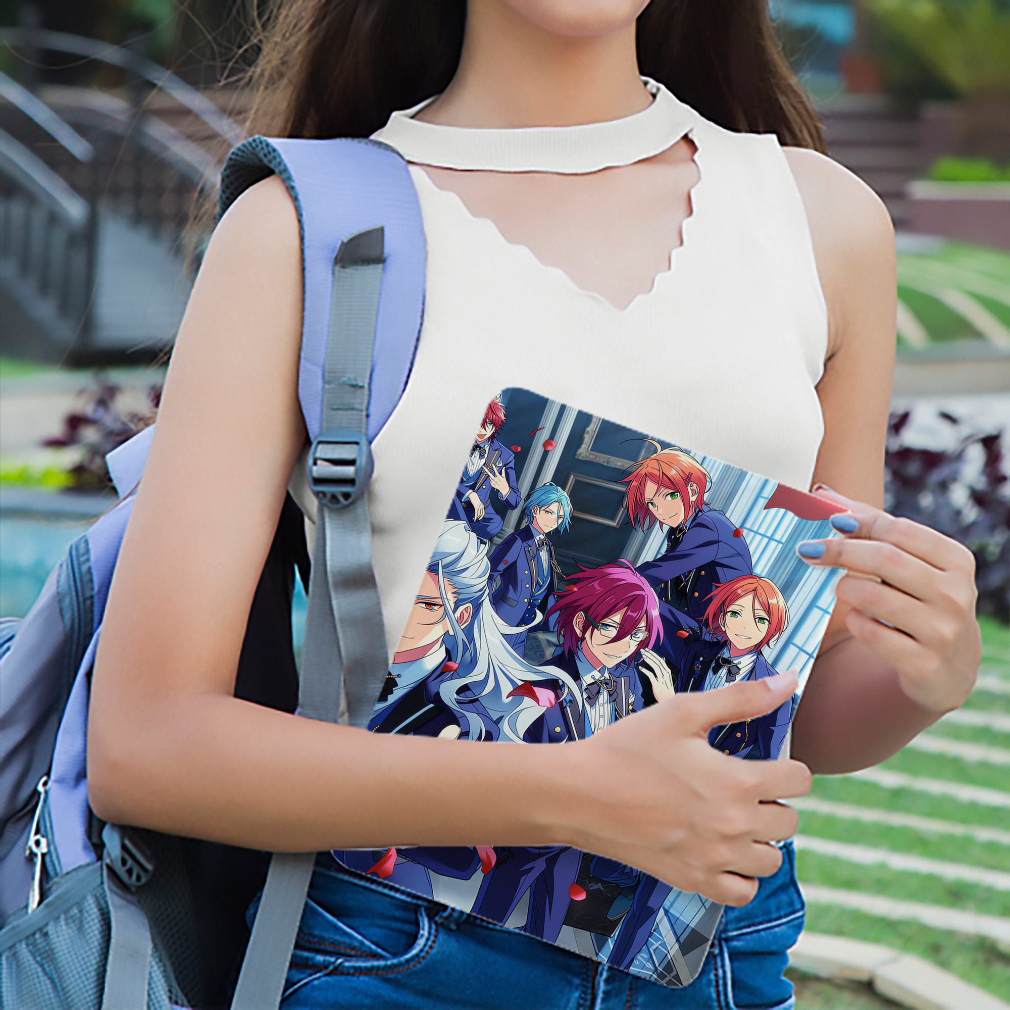 あんさんぶるスターズ! Ensemble Stars IPadケース ペンホルダー付き ブックスタイルデザイン
