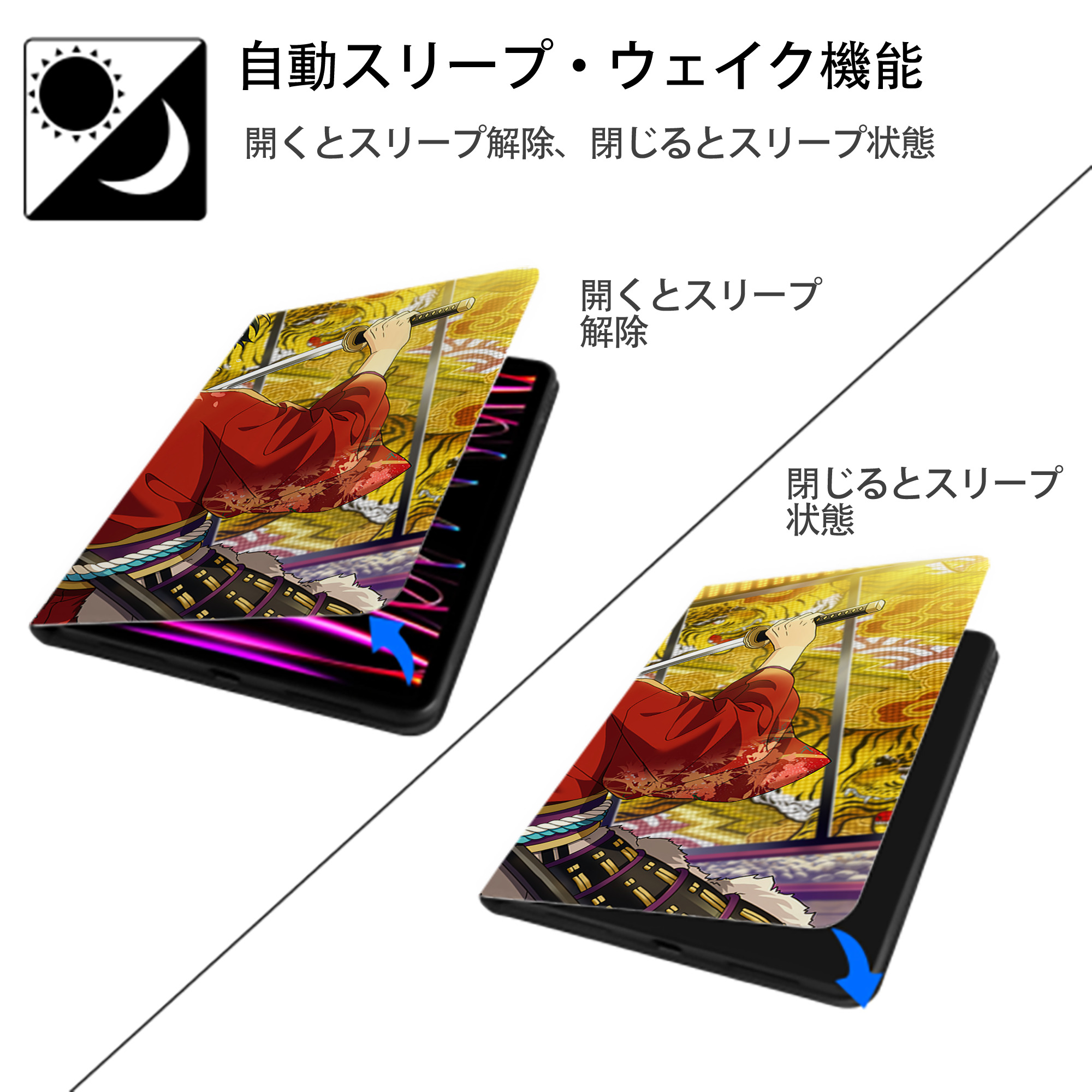 あんさんぶるスターズ! Ensemble Stars IPadケース ペンホルダー付き ブックスタイルデザイン