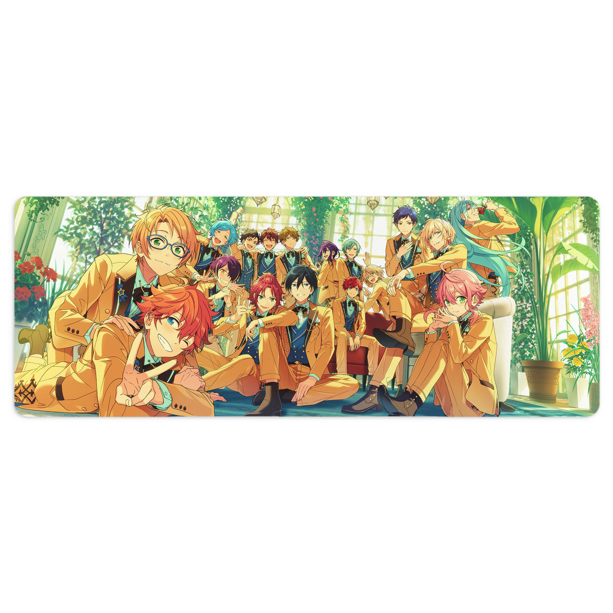 （画像用） あんさんぶるスターズ! Ensemble Stars ステッチ加工 大判デスクマット／滑り止めマウスパッド