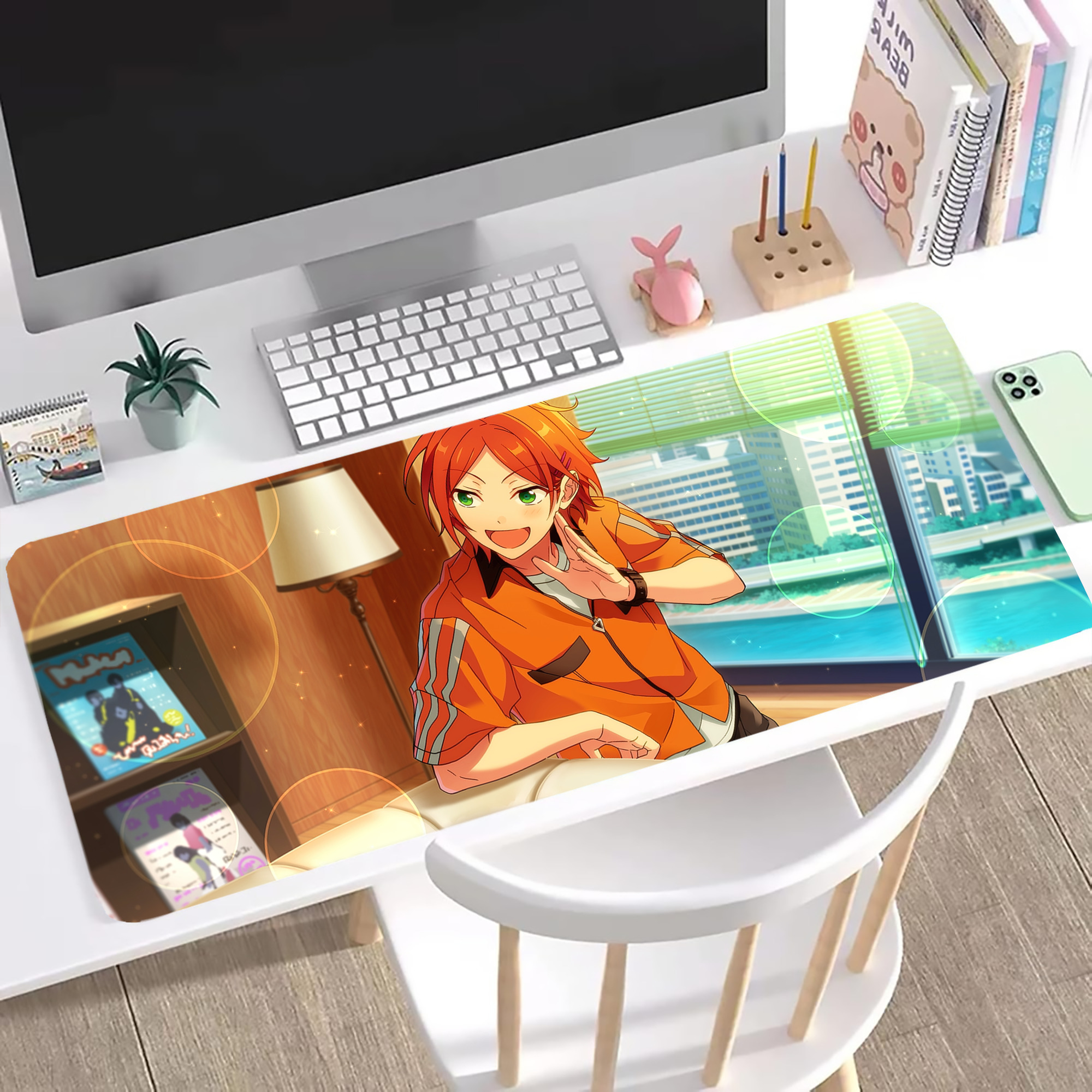 （画像用） あんさんぶるスターズ! Ensemble Stars ステッチ加工 大判デスクマット／滑り止めマウスパッド