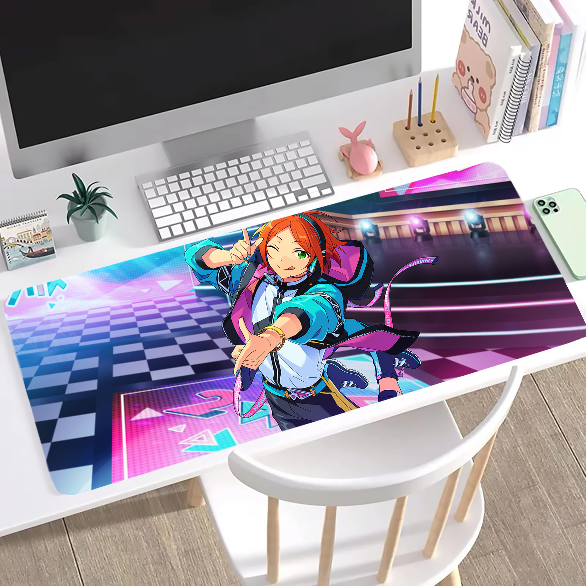 （画像用） あんさんぶるスターズ! Ensemble Stars ステッチ加工 大判デスクマット／滑り止めマウスパッド