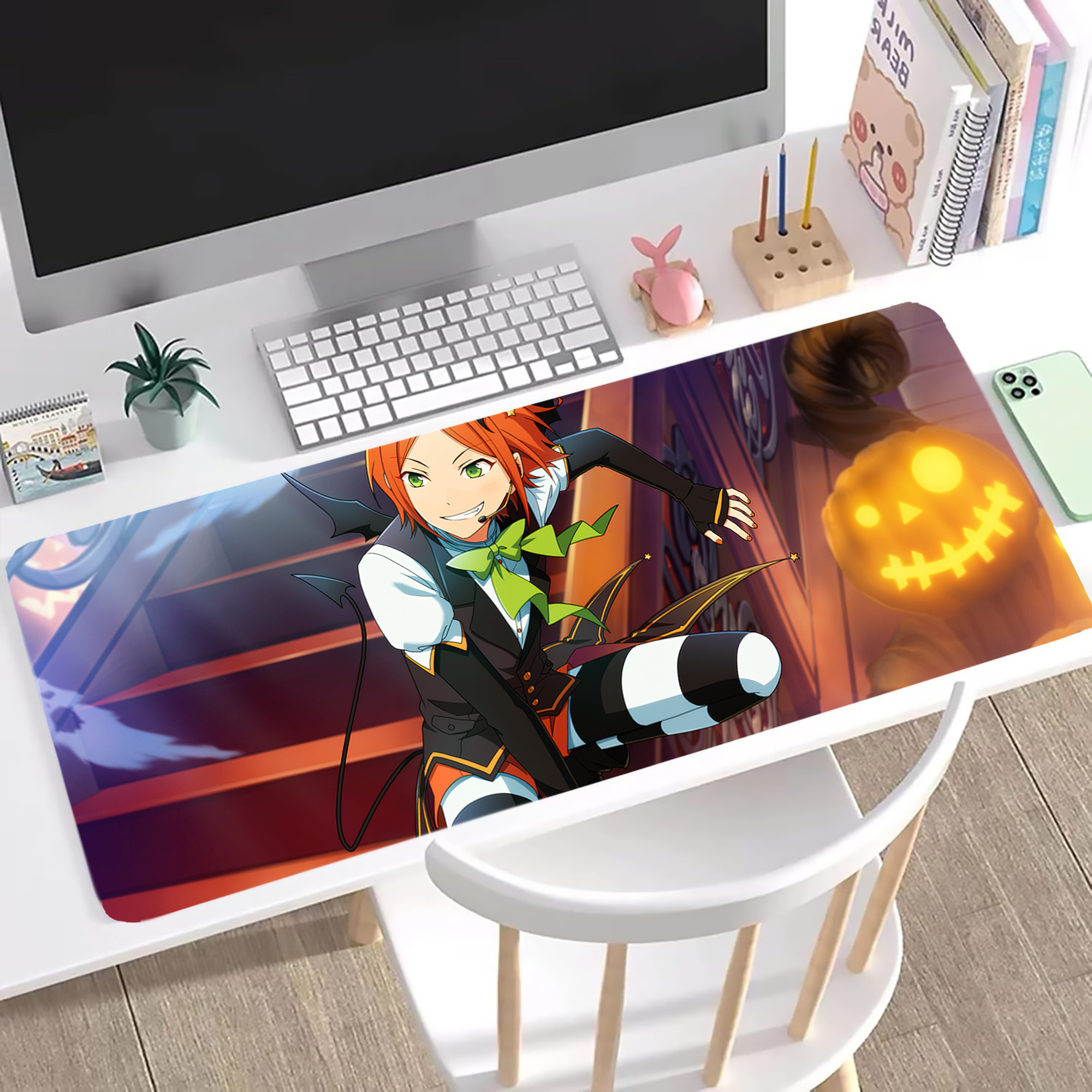 （画像用） あんさんぶるスターズ! Ensemble Stars ステッチ加工 大判デスクマット／滑り止めマウスパッド